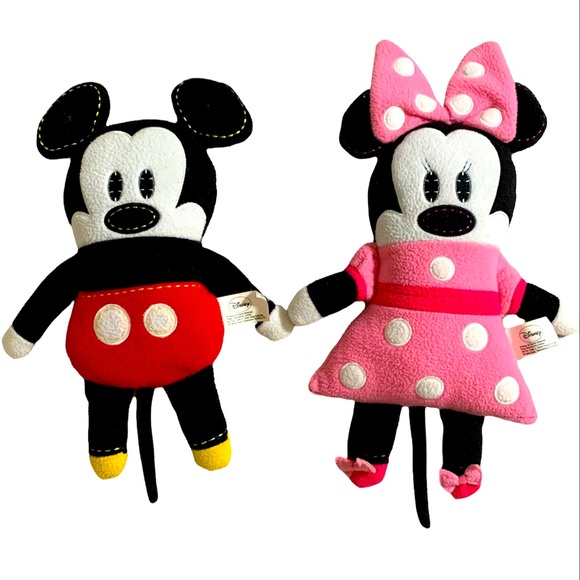 Pool-a-looz Mickey and Minnie mouse stuffed plush toys - Picture 1 of 5